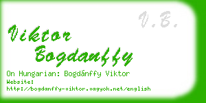 viktor bogdanffy business card